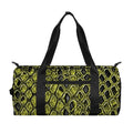Lime Green And Black Snakeskin Print Gym Bag