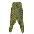 Lime Green And Black Snakeskin Print Hammer Pants