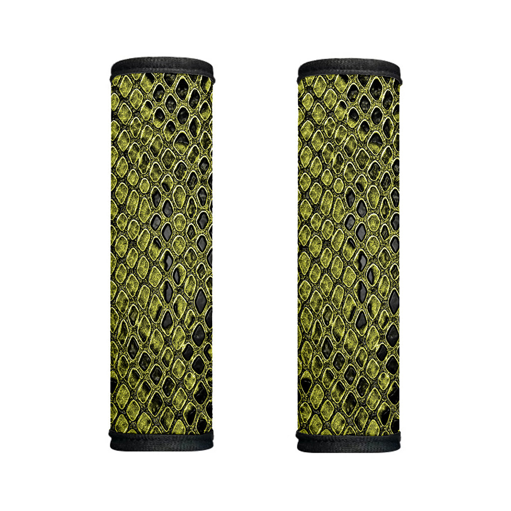 Lime Green And Black Snakeskin Print Handle Covers