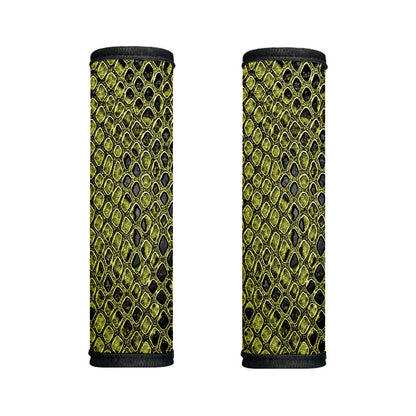 Lime Green And Black Snakeskin Print Handle Covers