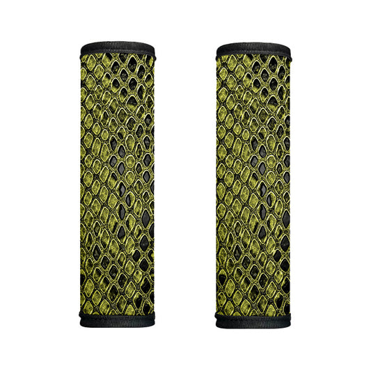 Lime Green And Black Snakeskin Print Handle Covers