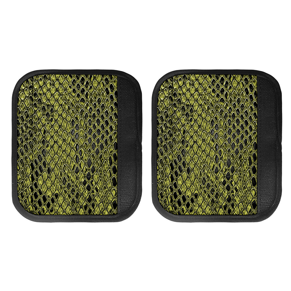 Lime Green And Black Snakeskin Print Handle Covers