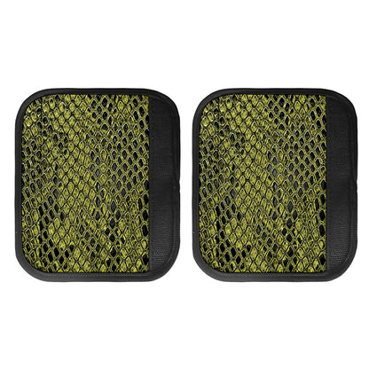 Lime Green And Black Snakeskin Print Handle Covers