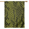 Lime Green And Black Snakeskin Print House Flag