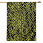 Lime Green And Black Snakeskin Print House Flag