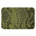Lime Green And Black Snakeskin Print Indoor Door Mat