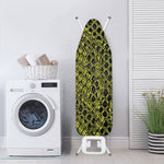 Lime Green And Black Snakeskin Print Ironing Board Cover