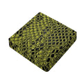 Lime Green And Black Snakeskin Print Outdoor Seat Cushion Cover