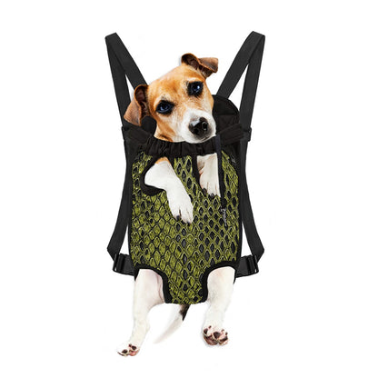 Lime Green And Black Snakeskin Print Pet Carrier Backpack