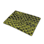 Lime Green And Black Snakeskin Print Pet Cooling Mat Cover