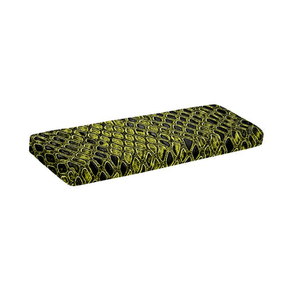 Lime Green And Black Snakeskin Print Piano Keyboard Cover