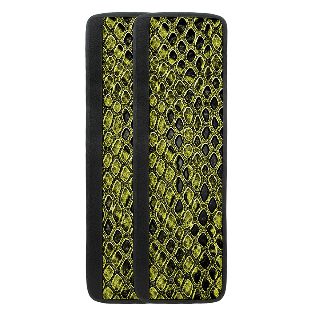 Lime Green And Black Snakeskin Print Refrigerator Handle Covers