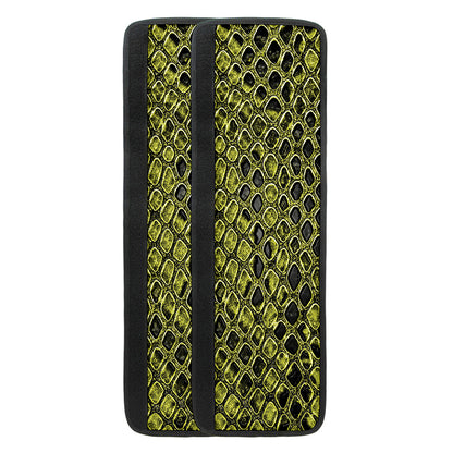 Lime Green And Black Snakeskin Print Refrigerator Handle Covers