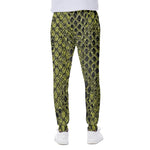 Lime Green And Black Snakeskin Print Scuba Joggers