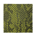 Lime Green And Black Snakeskin Print Silk Bandana