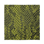 Lime Green And Black Snakeskin Print Silk Bandana