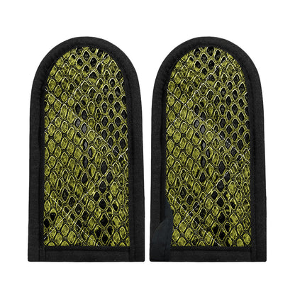 Lime Green And Black Snakeskin Print Skillet Handle Cover