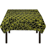Lime Green And Black Snakeskin Print Tablecloth