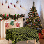 Lime Green And Black Snakeskin Print Tablecloth