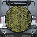 Lime Green And Black Snakeskin Print Tire Cover