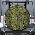 Lime Green And Black Snakeskin Print Tire Cover With Camera Hole