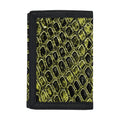 Lime Green And Black Snakeskin Print Trifold Wallet