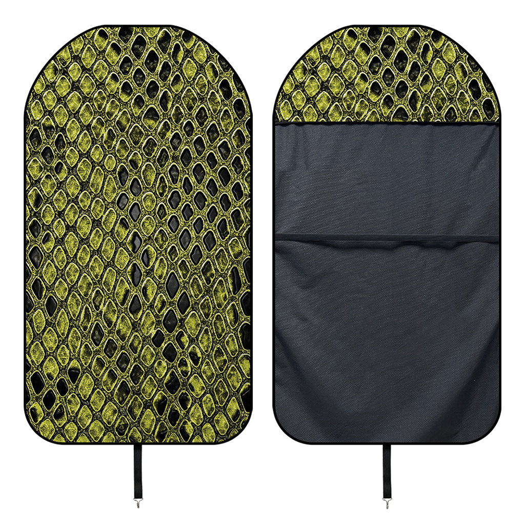 Lime Green And Black Snakeskin Print Waterproof Car Seat Cover