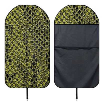 Lime Green And Black Snakeskin Print Waterproof Car Seat Cover