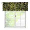 Lime Green And Black Snakeskin Print Window Valance
