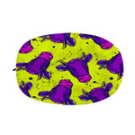 Lime Green And Purple Cow Pattern Print Car Side Mirror Covers