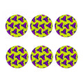 Lime Green And Purple Cow Pattern Print Coaster Set
