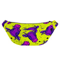 Lime Green And Purple Cow Pattern Print Fanny Pack
