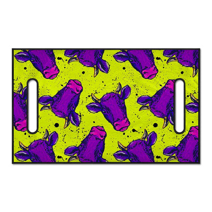 Lime Green And Purple Cow Pattern Print Golf Cart Seat Cover