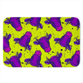 Lime Green And Purple Cow Pattern Print Indoor Door Mat