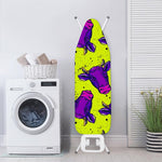 Lime Green And Purple Cow Pattern Print Ironing Board Cover