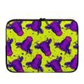 Lime Green And Purple Cow Pattern Print Laptop Sleeve