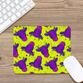 Lime Green And Purple Cow Pattern Print Mouse Pad