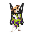 Lime Green And Purple Cow Pattern Print Pet Carrier Backpack