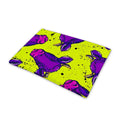 Lime Green And Purple Cow Pattern Print Pet Cooling Mat Cover