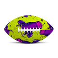 Lime Green And Purple Cow Pattern Print Rugby Ball