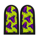 Lime Green And Purple Cow Pattern Print Skillet Handle Cover