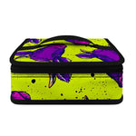Lime Green And Purple Cow Pattern Print Small Lunch Bag