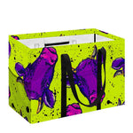 Lime Green And Purple Cow Pattern Print Utility Tote Bag
