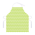 Lime Green And White Chevron Print Adjustable Apron