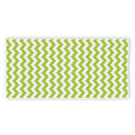 Lime Green And White Chevron Print Beach Towel