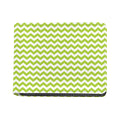 Lime Green And White Chevron Print Bifold Wallet