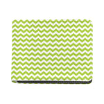Lime Green And White Chevron Print Bifold Wallet