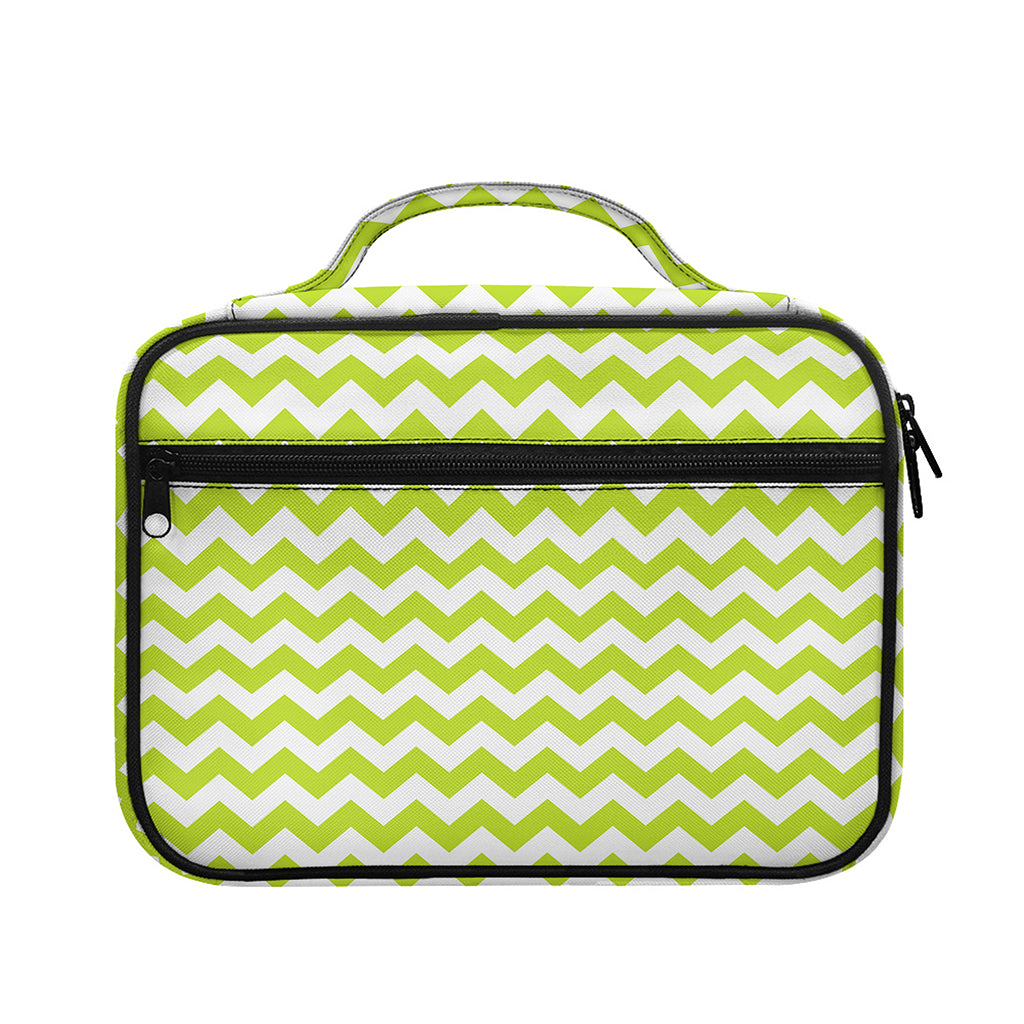 Lime Green And White Chevron Print Briefcase Bible Bag