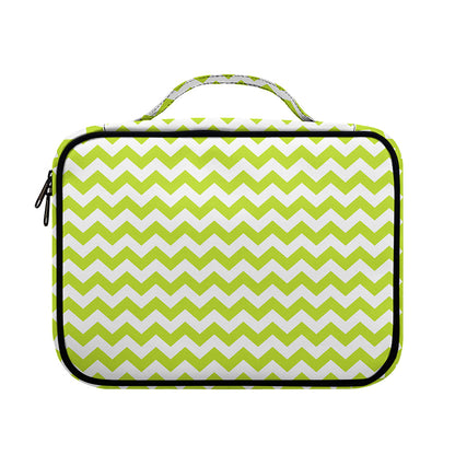 Lime Green And White Chevron Print Briefcase Bible Bag