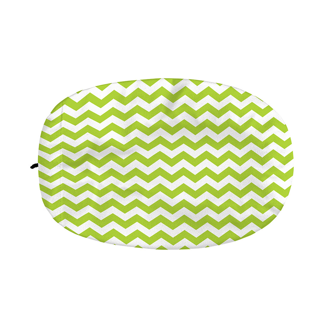 Lime Green And White Chevron Print Car Side Mirror Covers